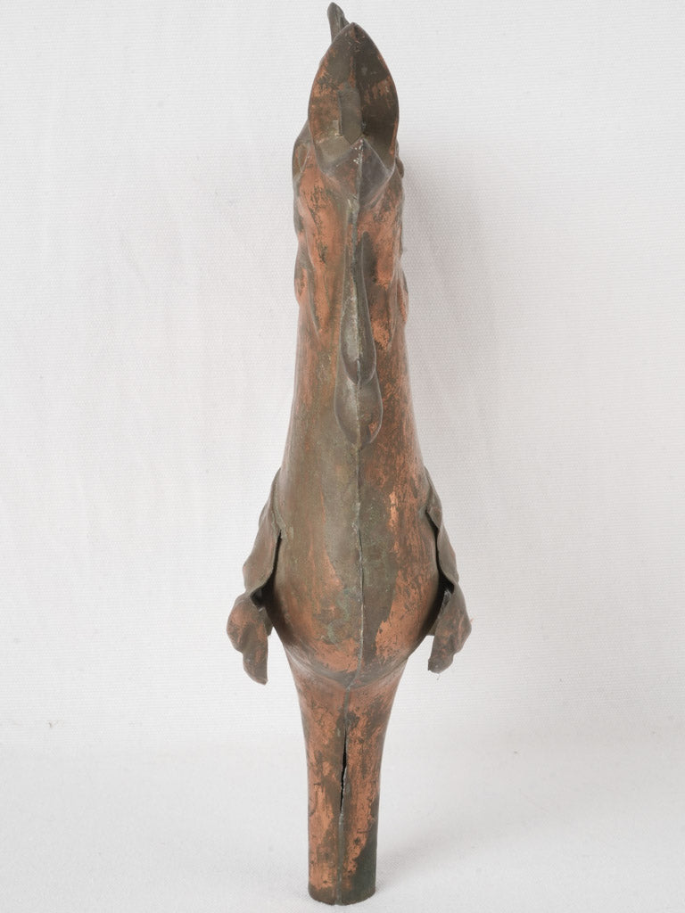 Patina-finished weather vane fragment