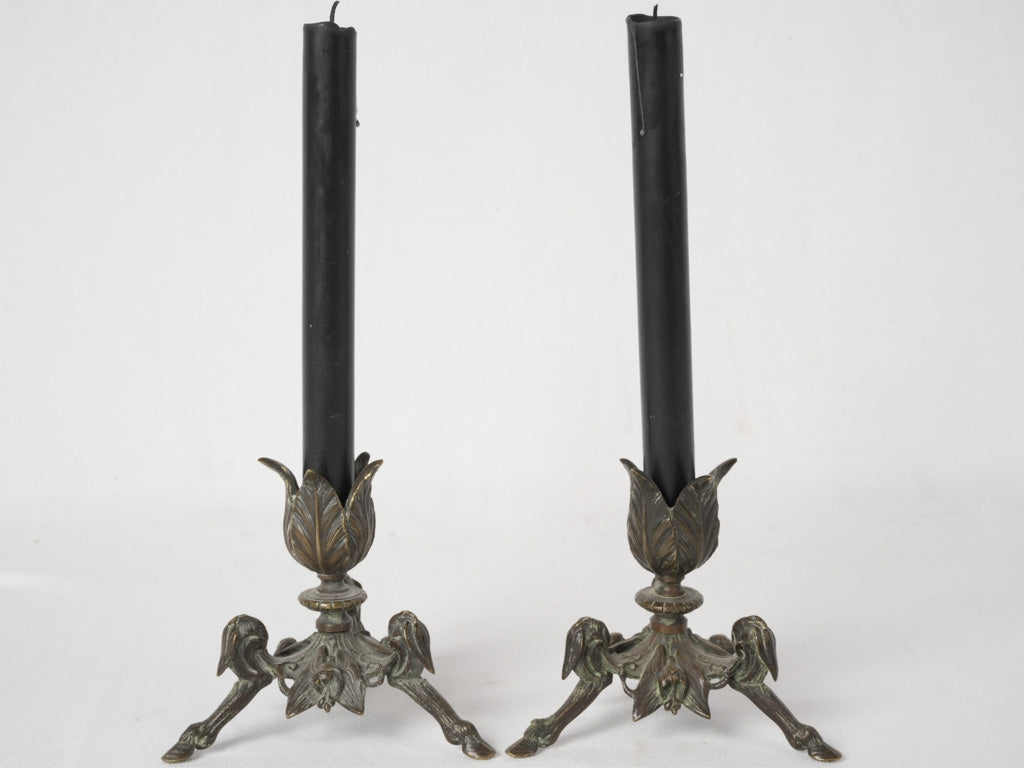 Delicate 1800s candlestick set