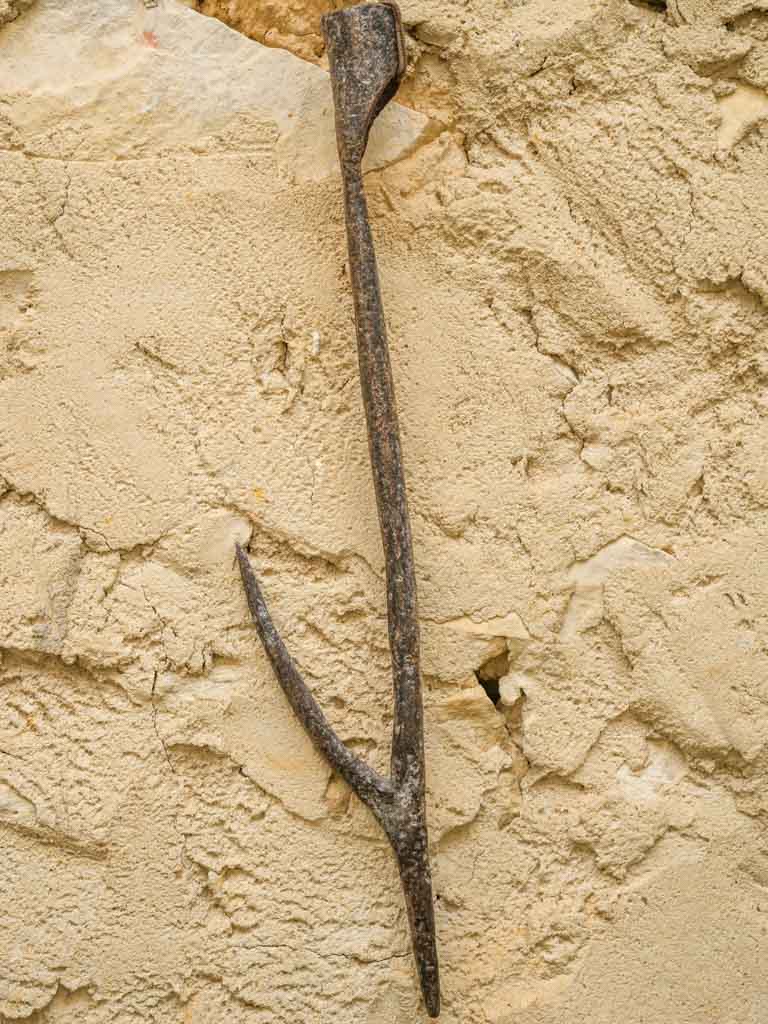 Aged farm tool, Chanteduc origin
