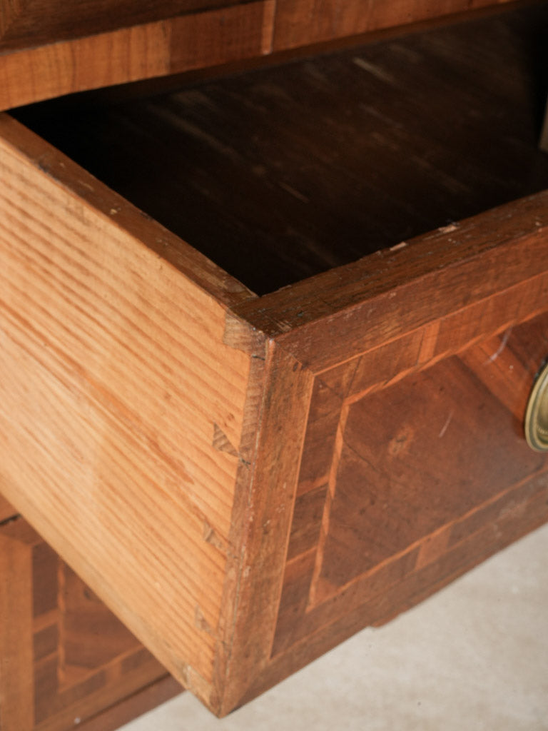 Aged patina commode desk