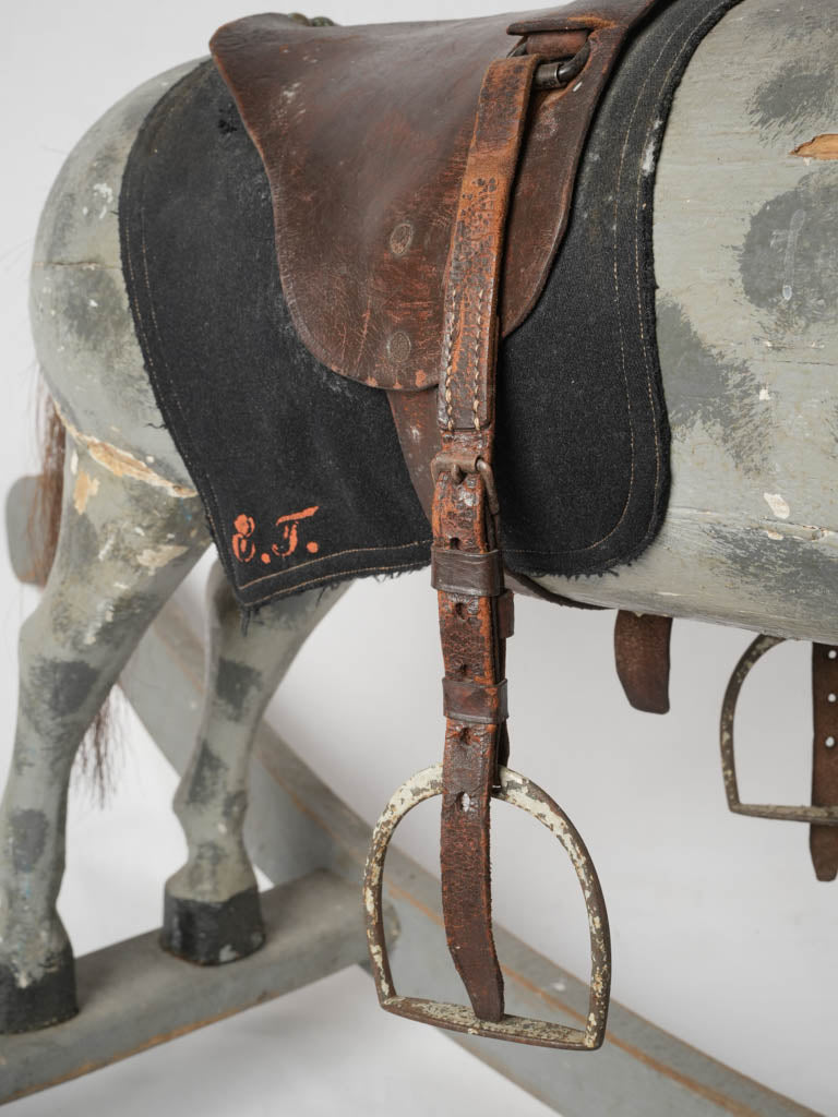 Classic 1950s wooden rocking horse