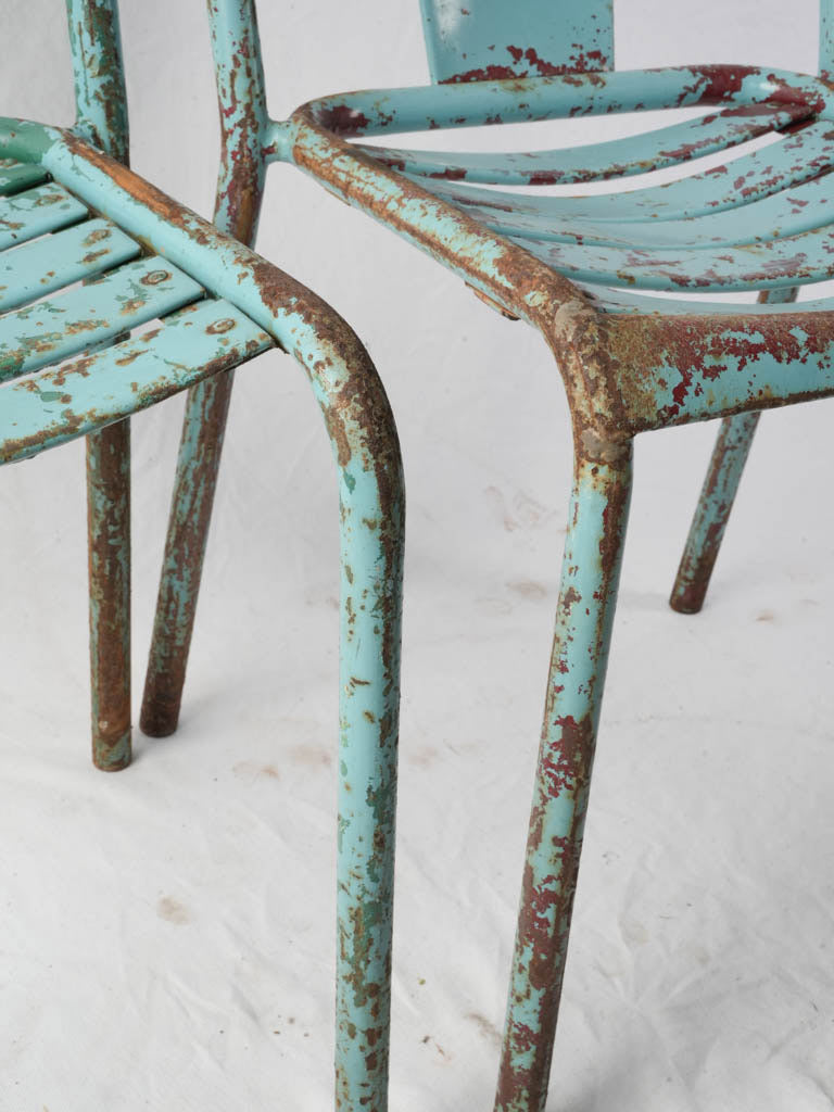 Classic utilitarian Tolix patio chairs