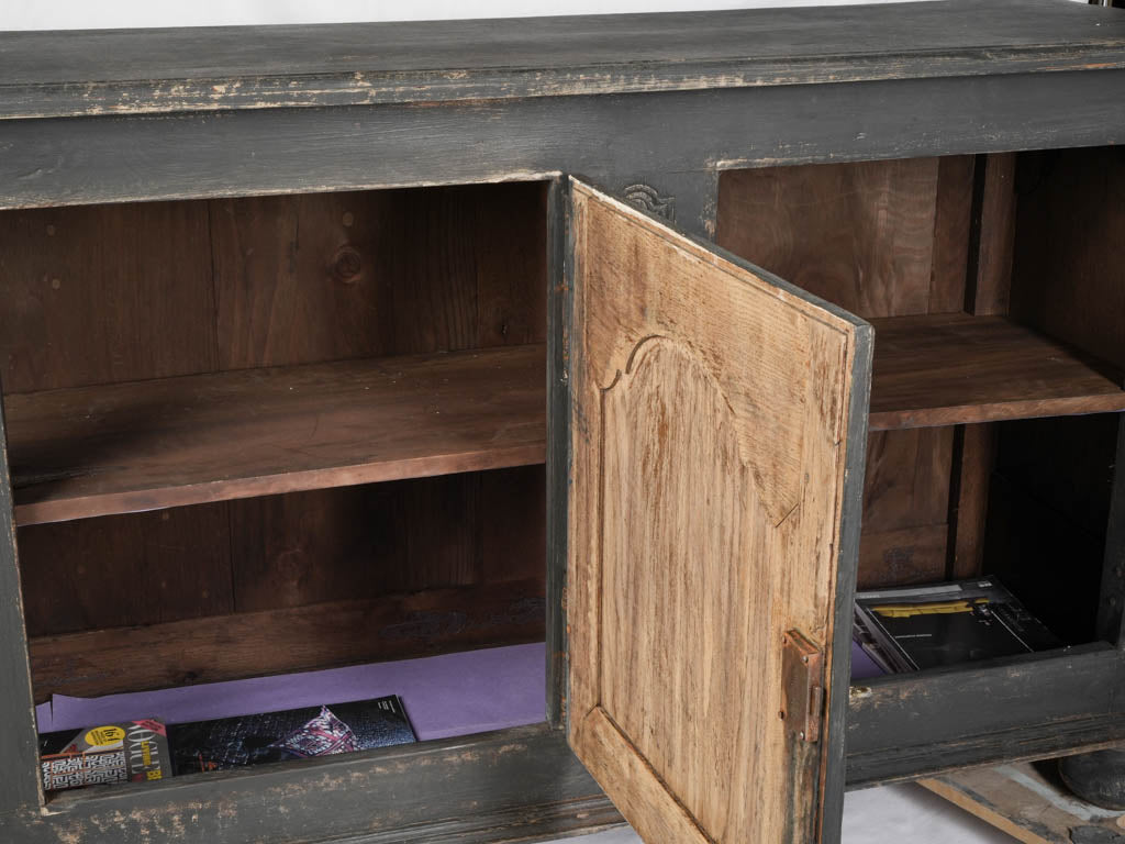 Carved wooden enfilade cabinet