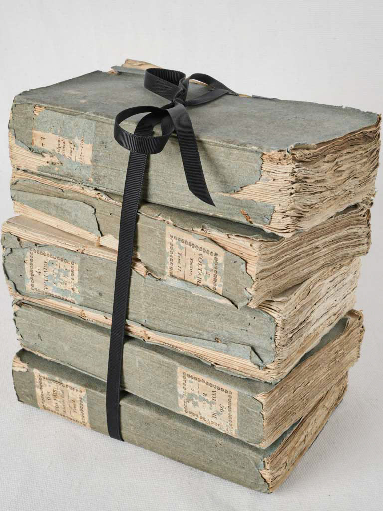 Set of 5 Antique Paperback Books From 1785 - Voltaire Works