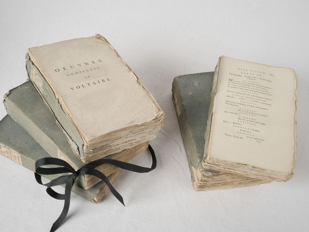 Historical Enlightenment era book collection