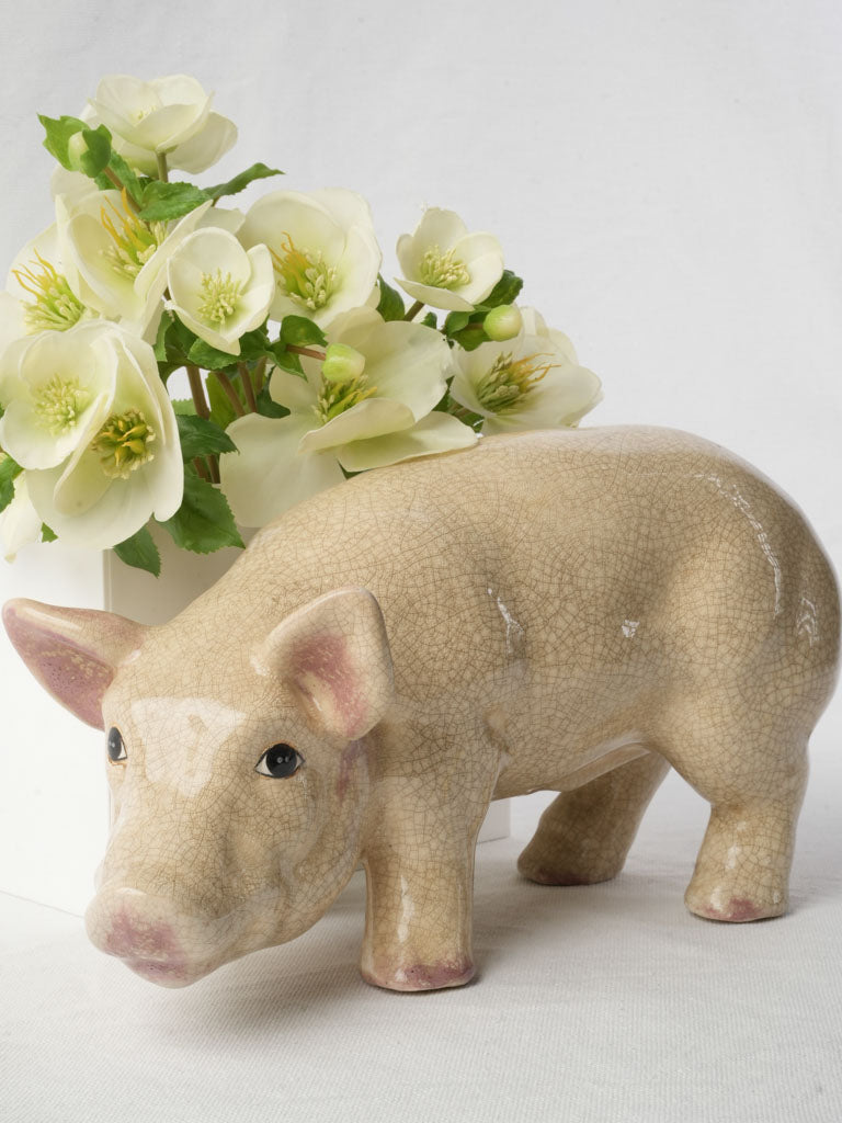 Naturalistic Mid-century Pig Decor