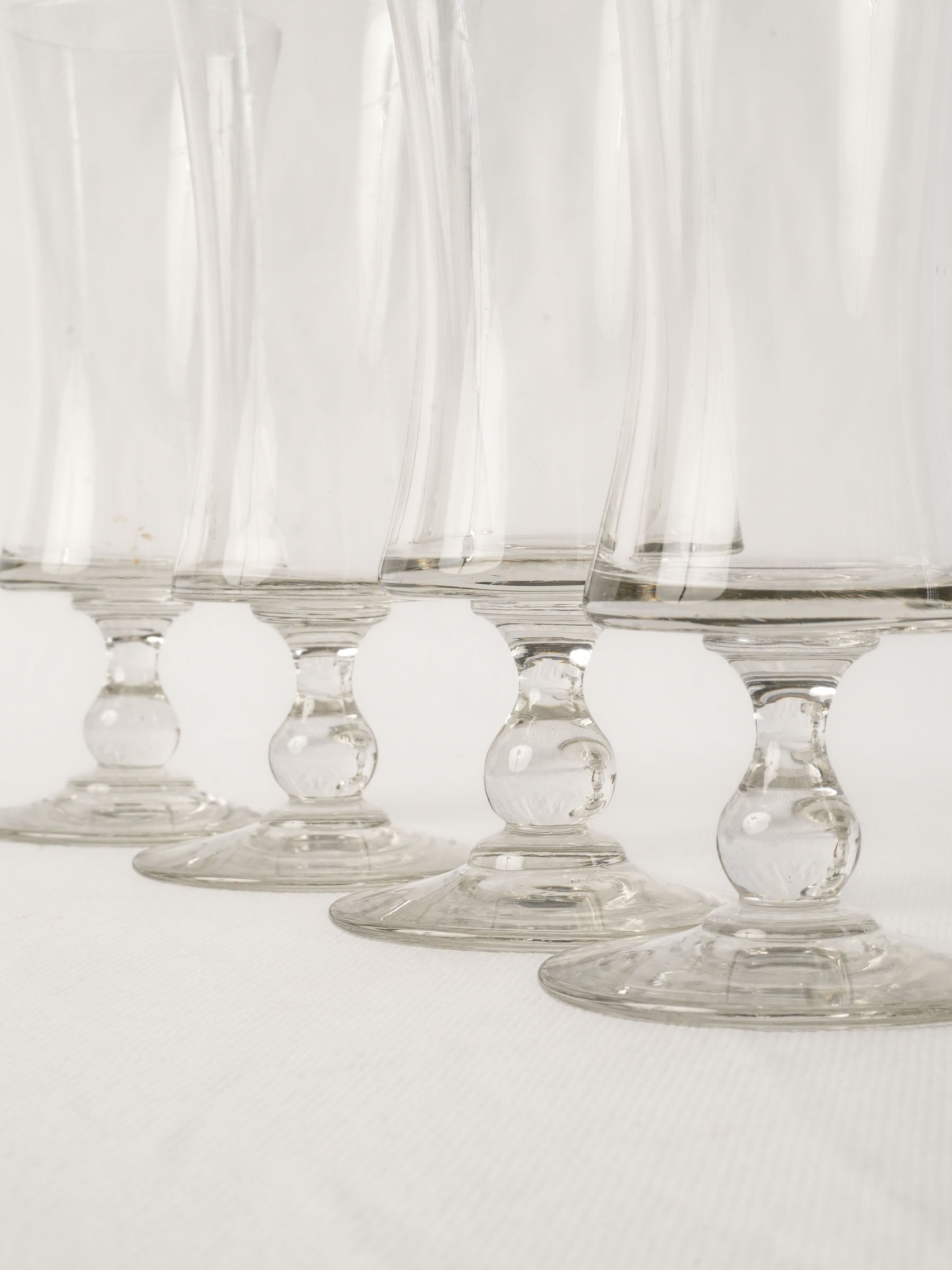 Handmade stemmed glass set