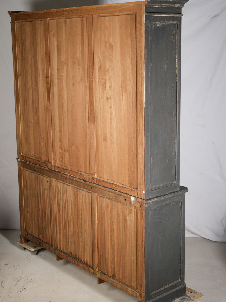 Refined French walnut bookcase