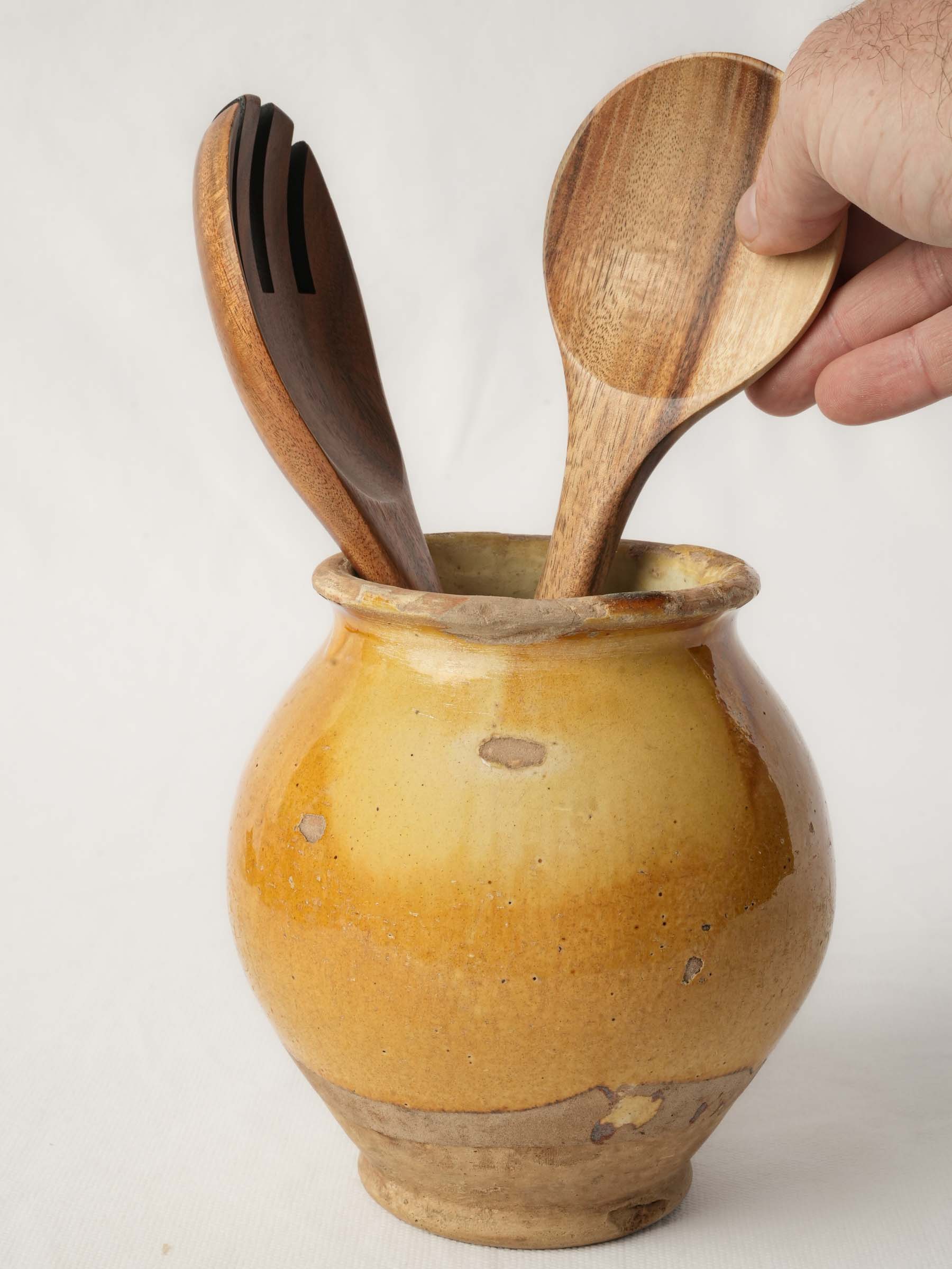Vintage honey-glazed preserve vessel