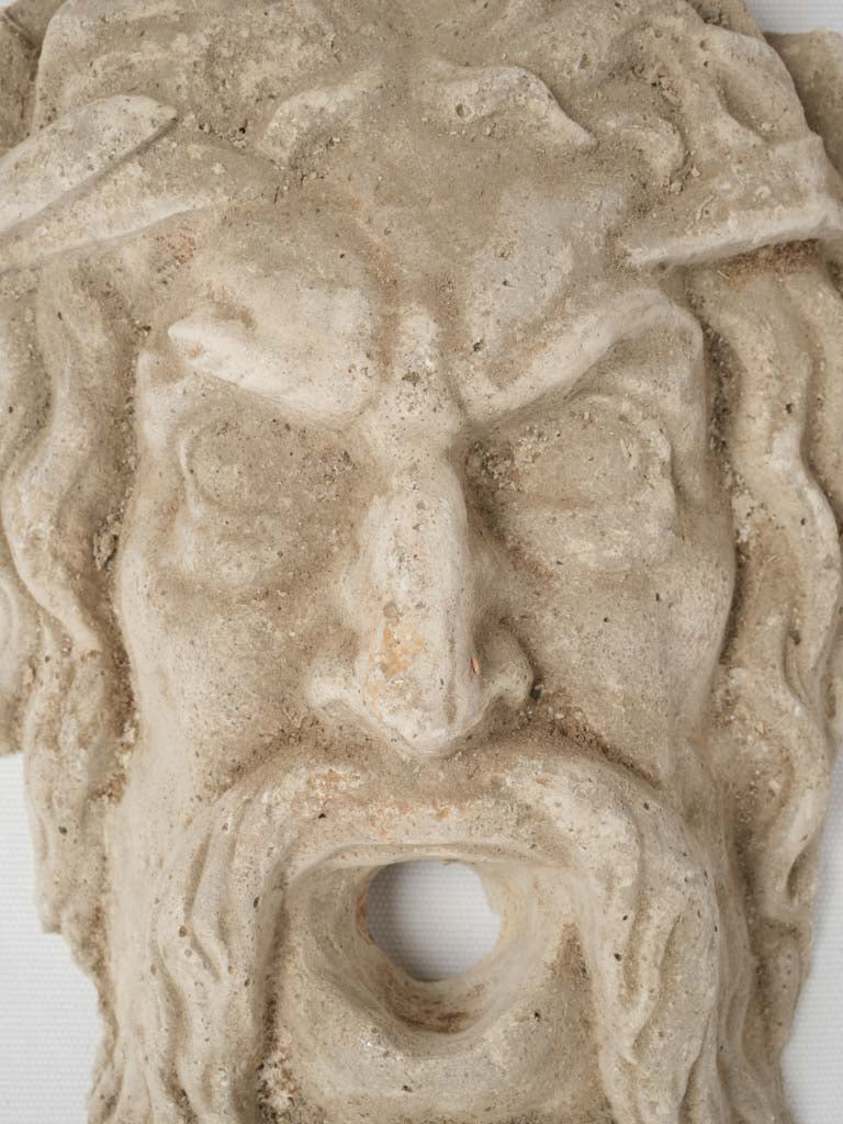 Antique Neptune Stucco Fountainhead