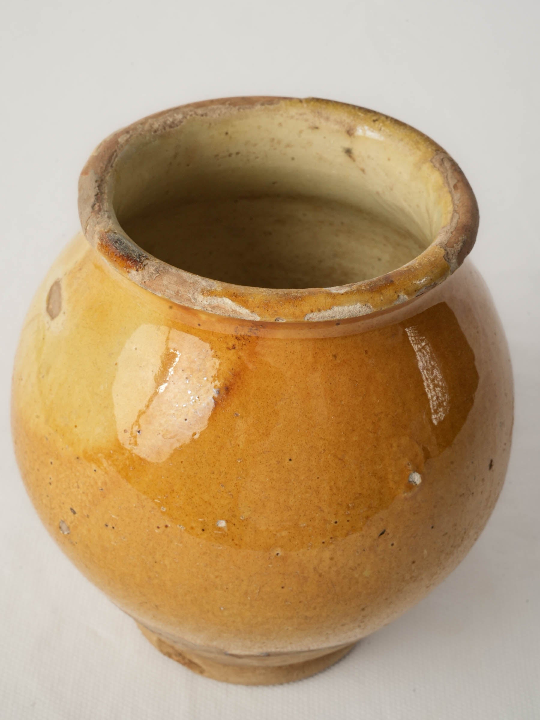 Rustic mustard terracotta accent jar