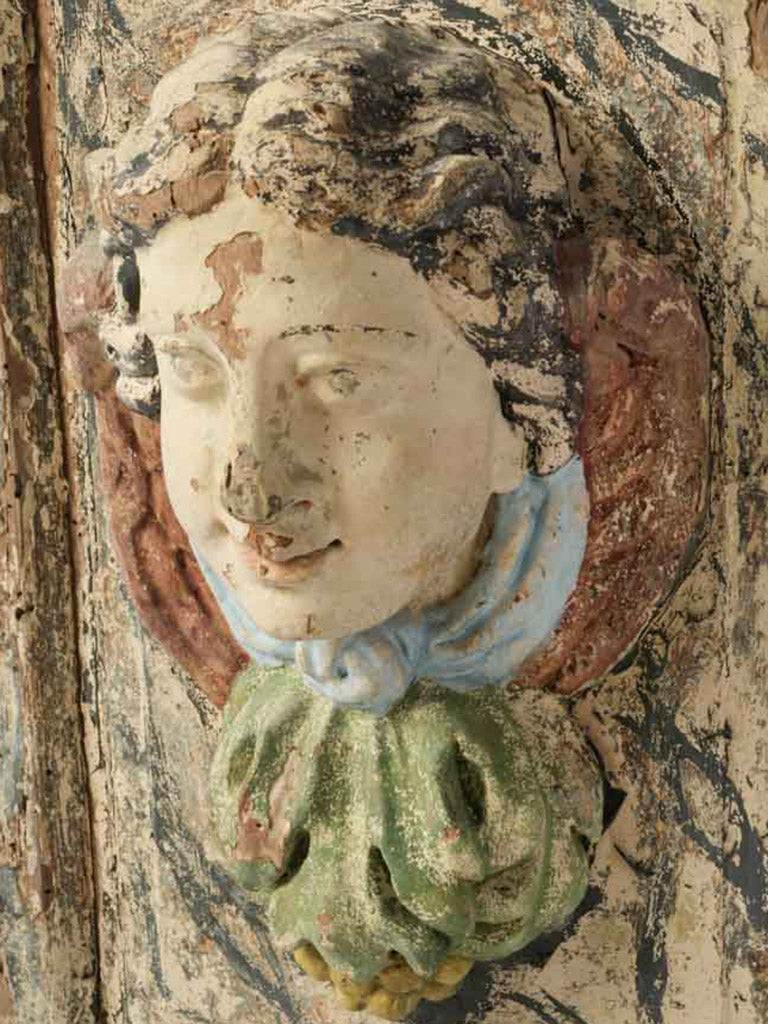 Hand-painted faux marble pedestal