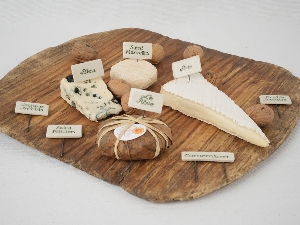 Weathered, Antique, French Cheese Label Set