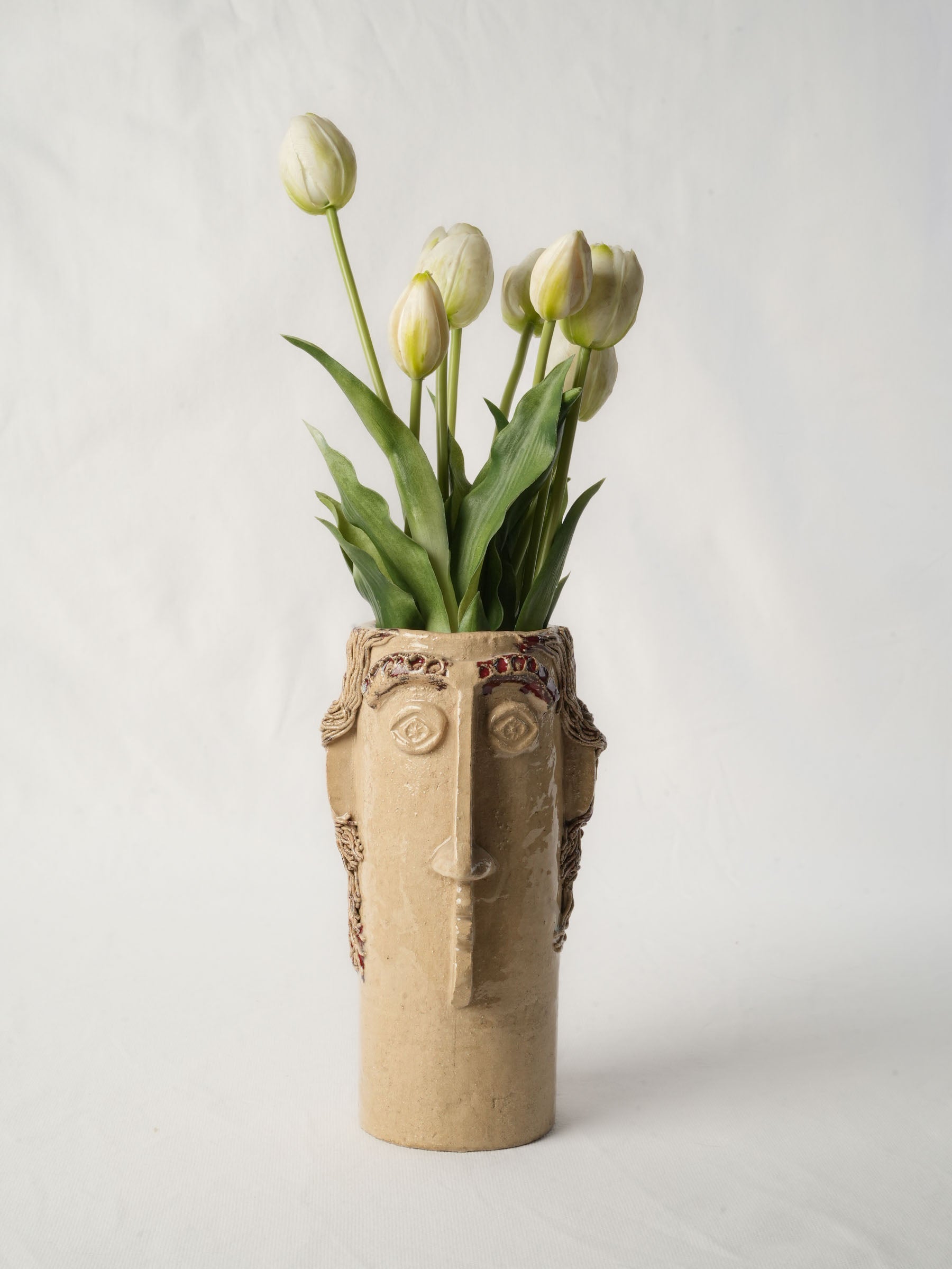 Mediterranean-inspired artisan vase
