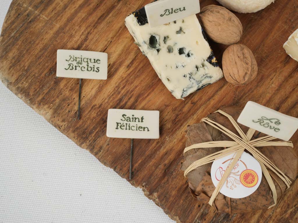 Aged, Rustic, Homemade, French Cheese Labels