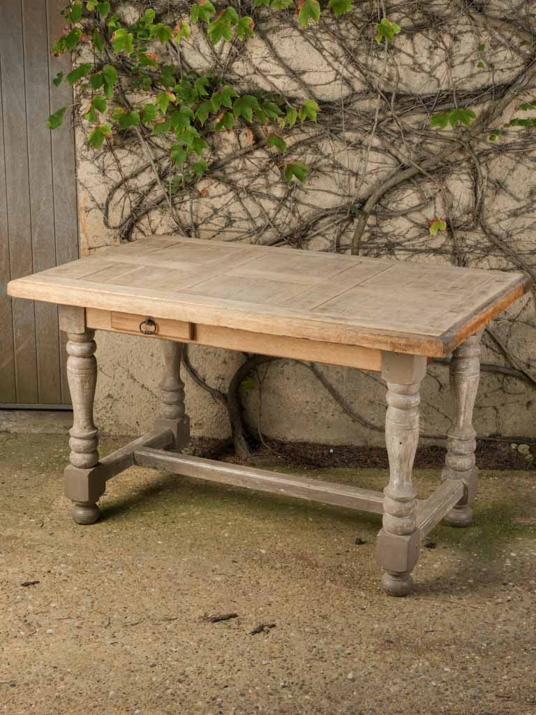 Compact French Farmhouse Table w/ Painted Legs - 30¾" x 51¼"