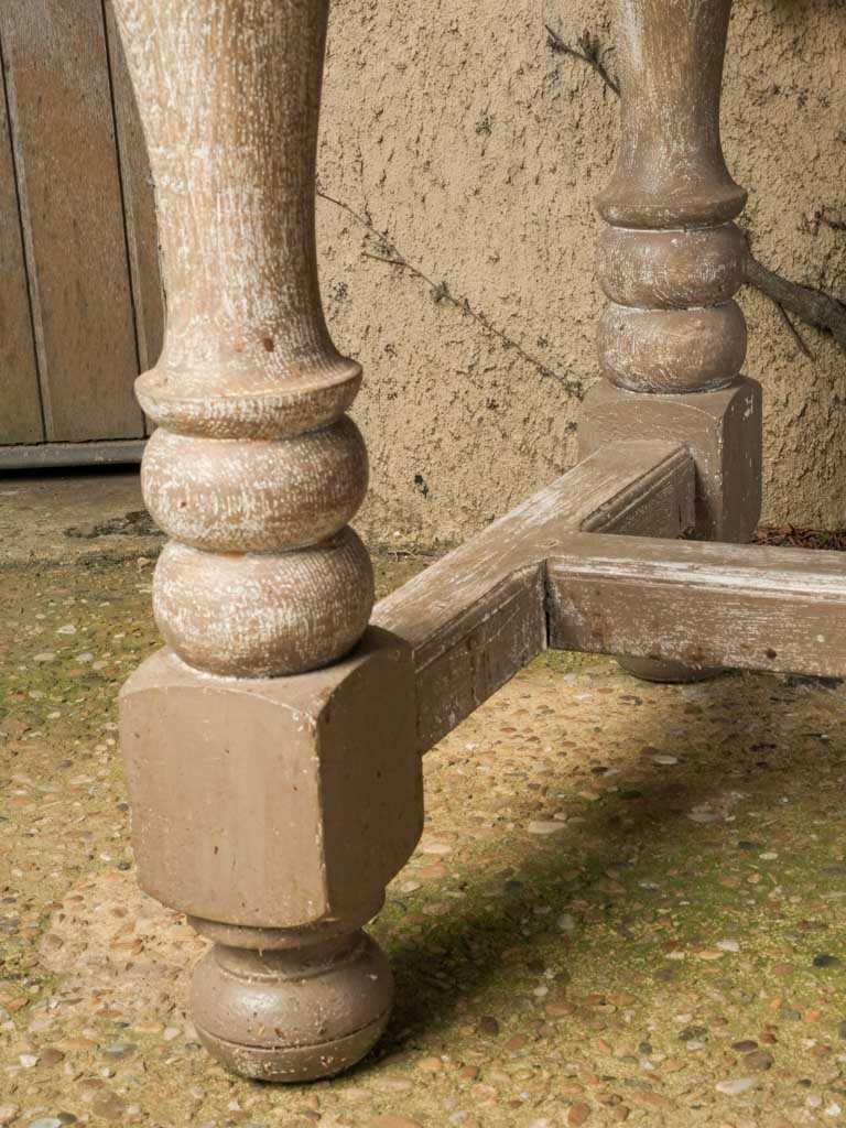 Compact French Farmhouse Table w/ Painted Legs - 30¾" x 51¼"