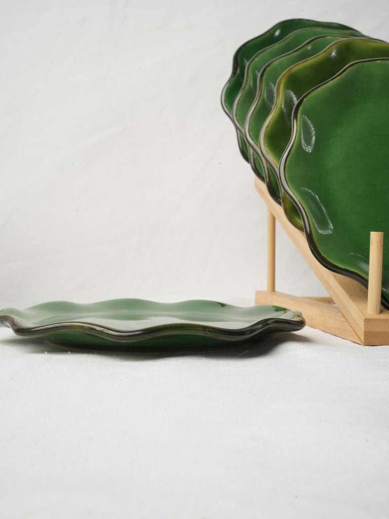 Elegant Dieulefit pottery plates