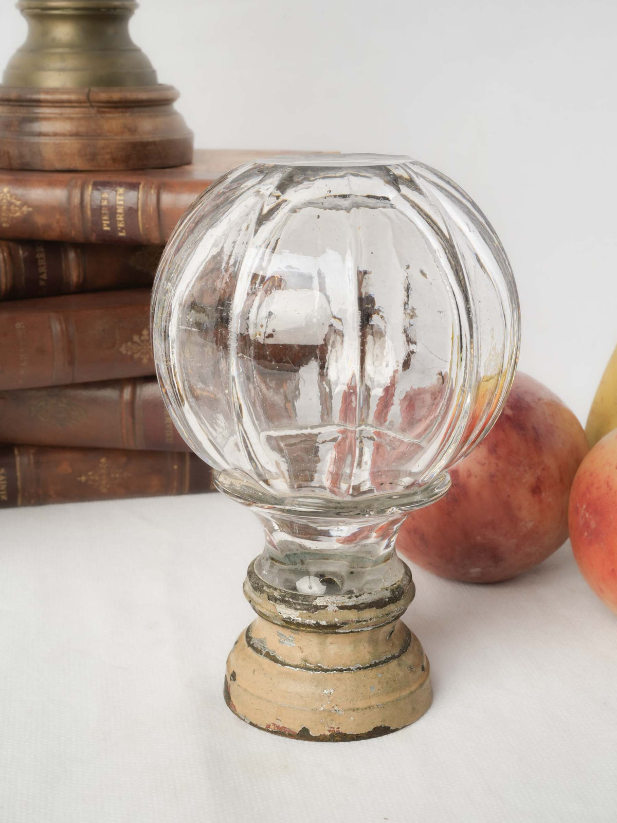Set of Three Early 20th-Century Glass Staircase Finials - 6¾"