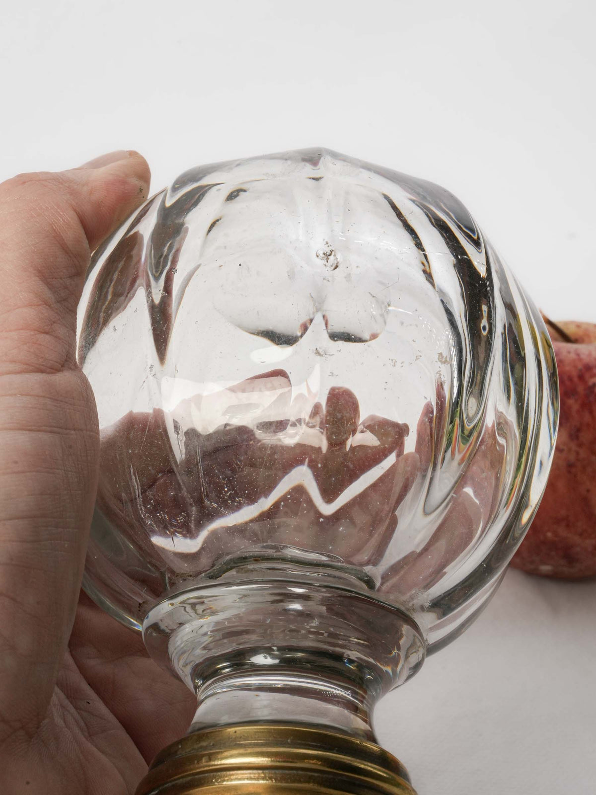 Set of Three Early 20th-Century Glass Staircase Finials - 6¾"