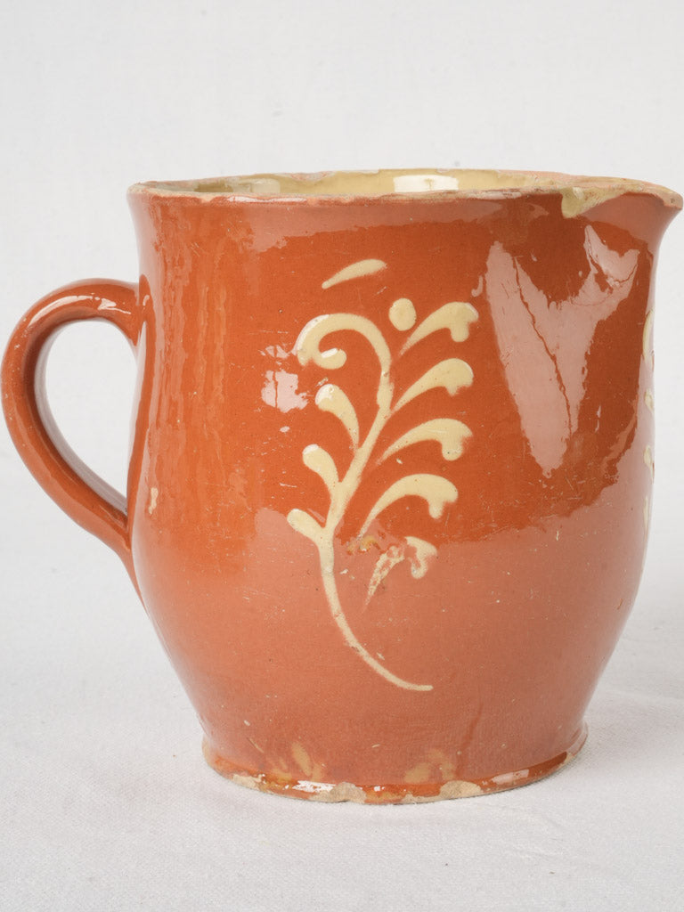 Historical charming ocher Savoy pitcher