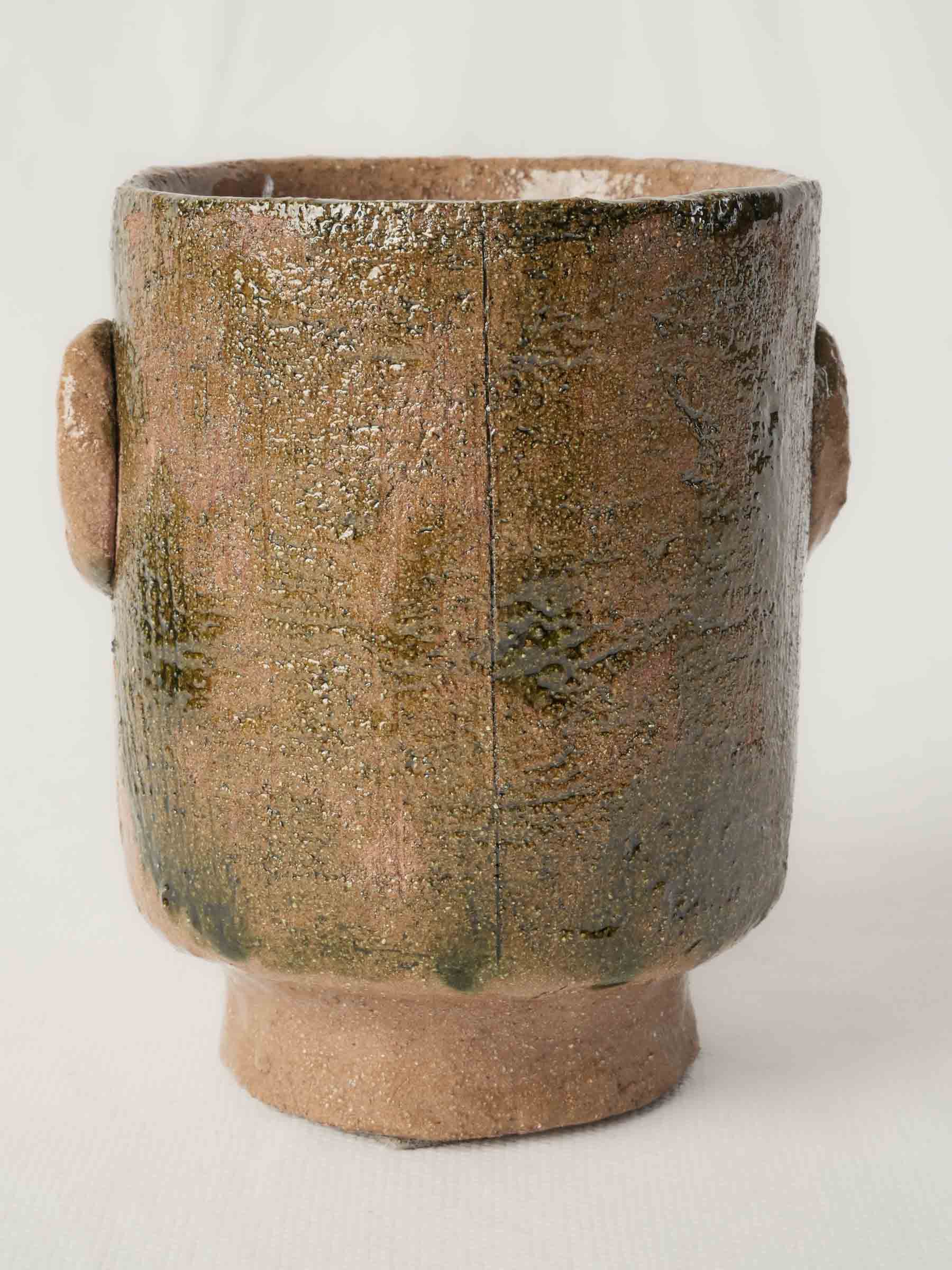 Earthy toned stoneware pair