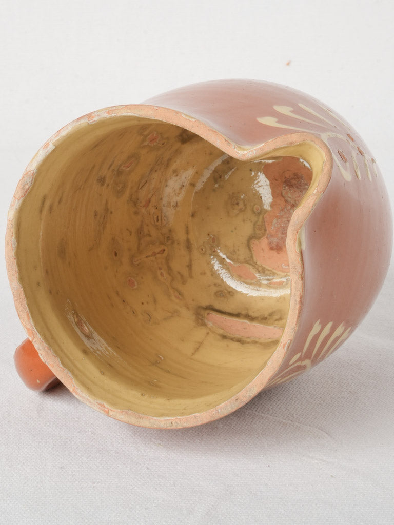 Savoy region ocher floral pitcher