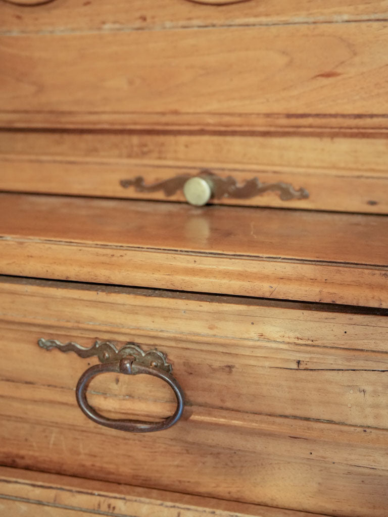 Tall 18th Century French Fruitwood Two Part Cupboard