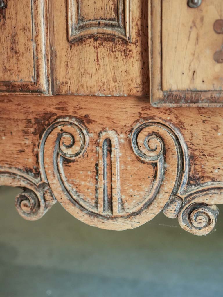 Tall 18th Century French Fruitwood Two Part Cupboard