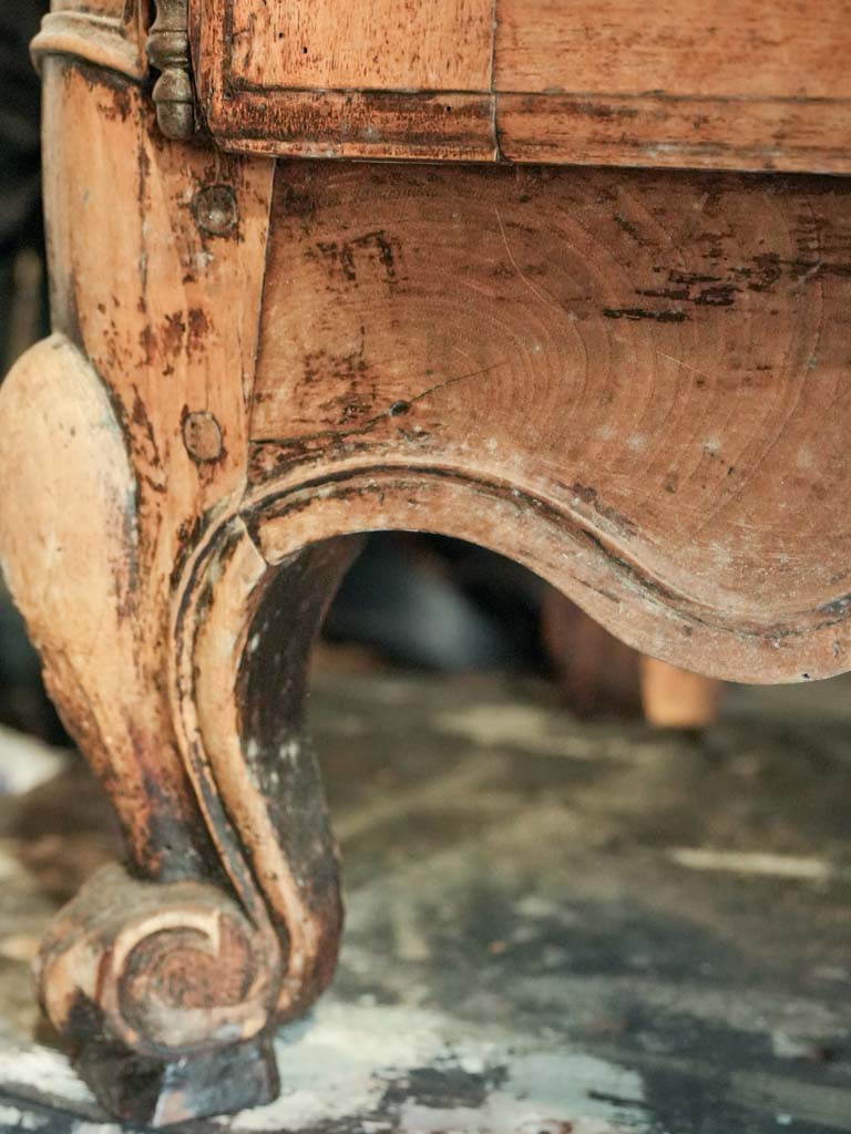 Tall 18th Century French Fruitwood Two Part Cupboard