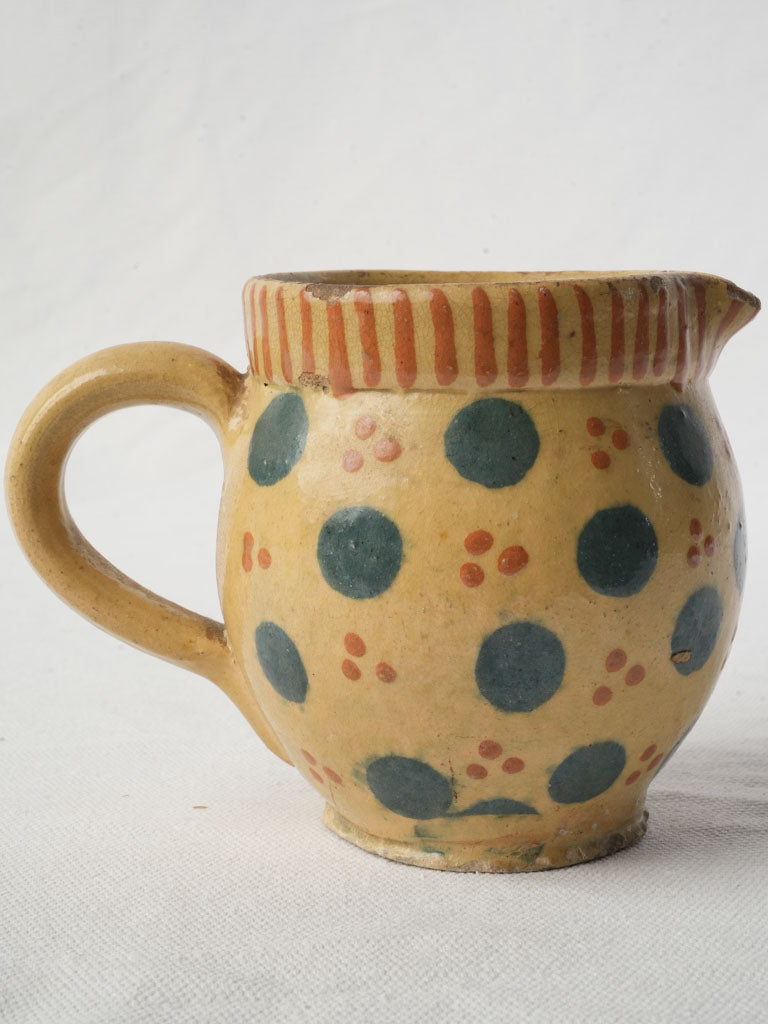 Rustic hand-painted ceramic creamer
