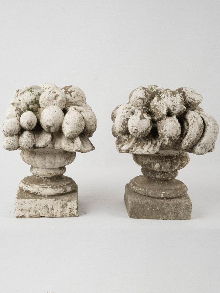 Charming aged garden decor baskets