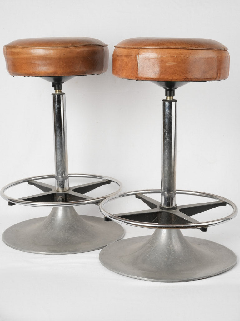 Vintage leather barstools