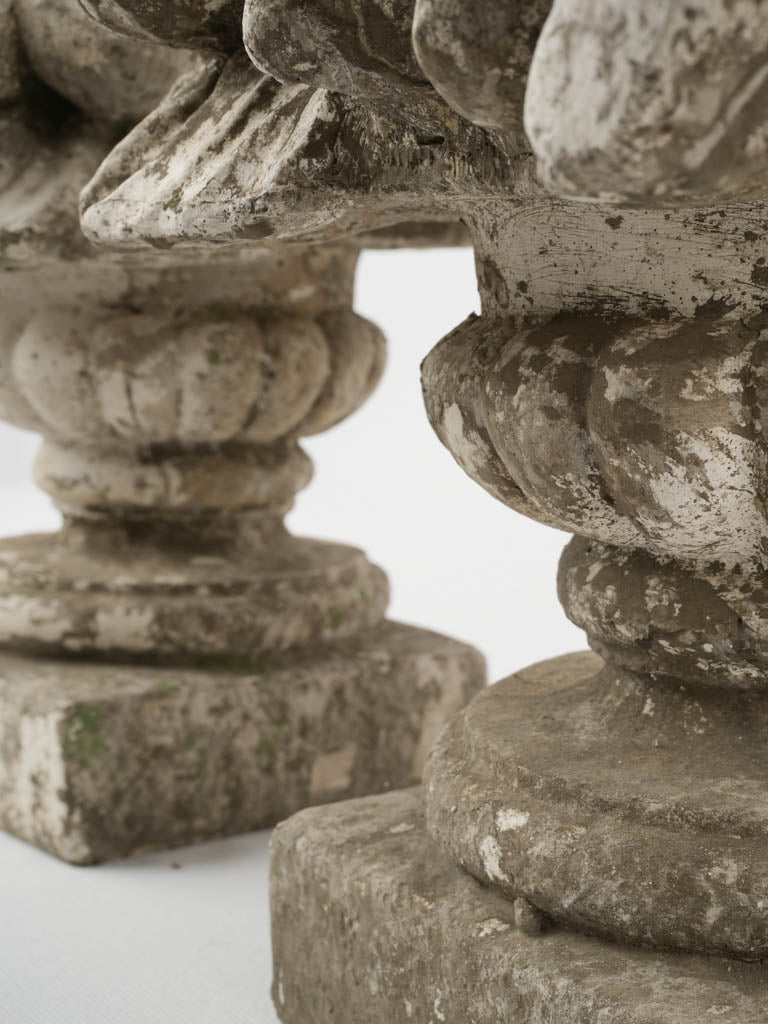 Rustic Provencal fruit basket sculptures