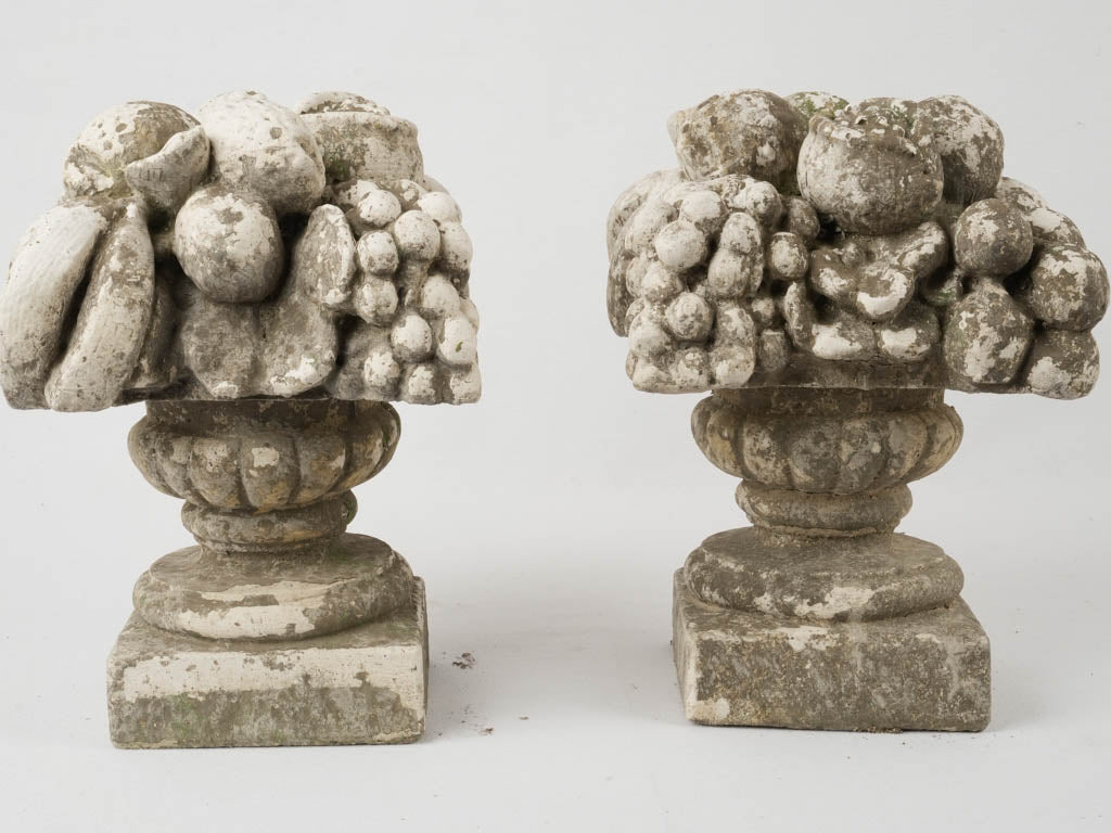 Weathered fruit basket garden decorations
