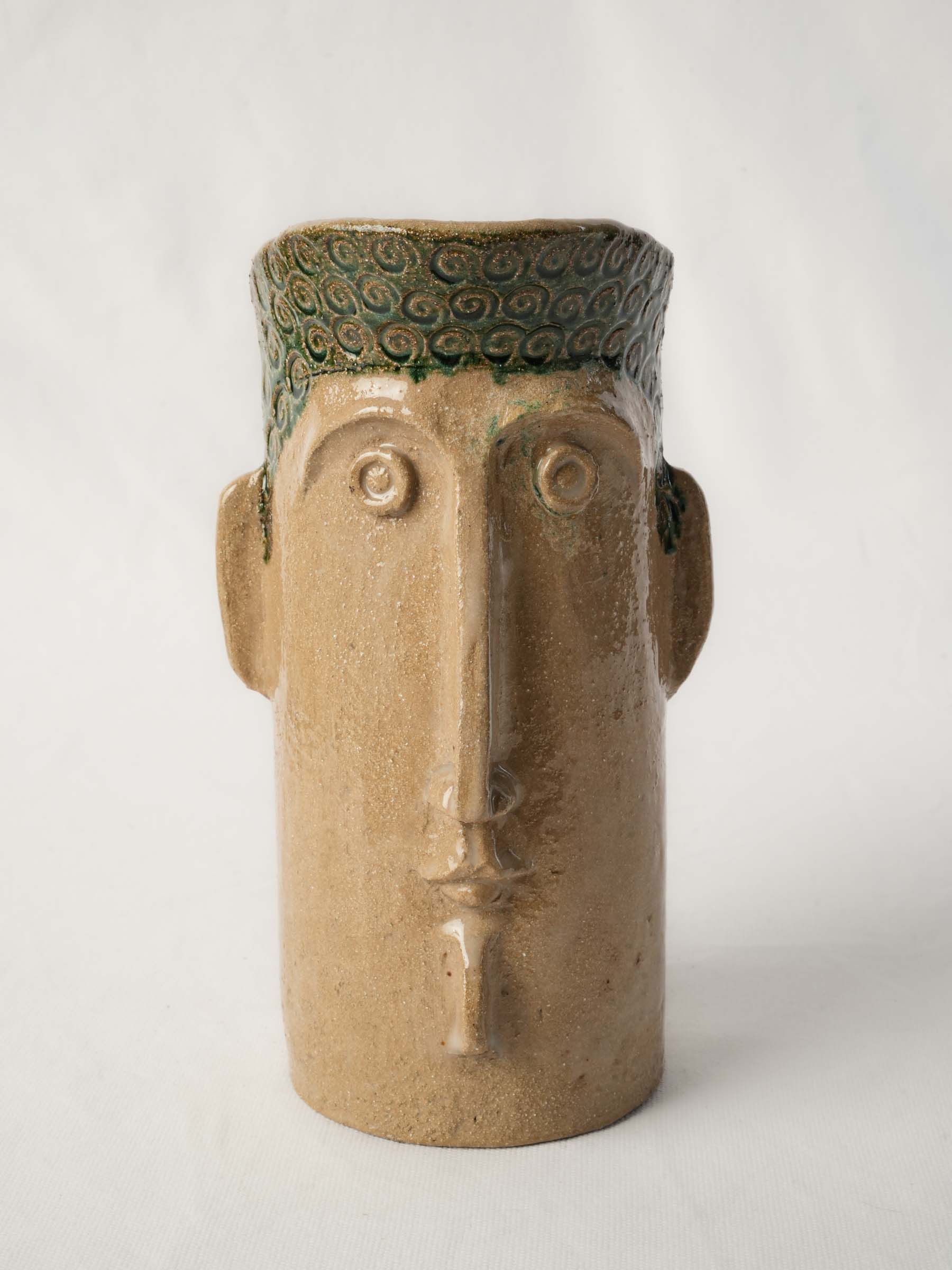 Earthy modernist pottery vase