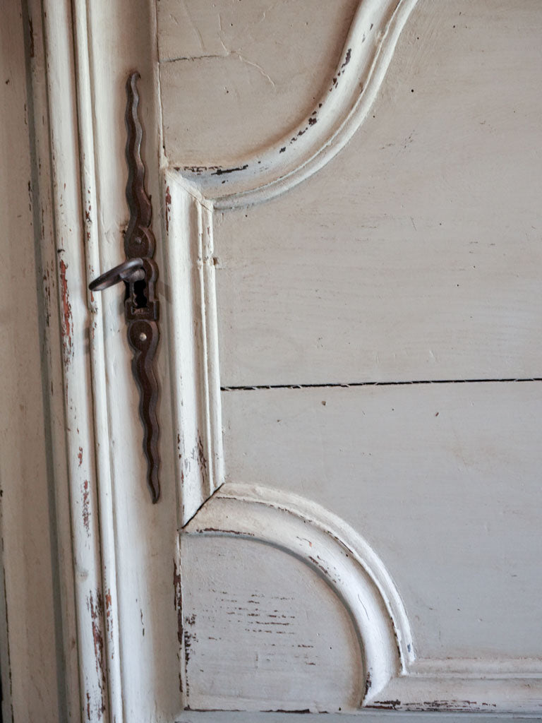 Late 18th century French Provincial Bonnetière w/ Grey Finish - 89¾"