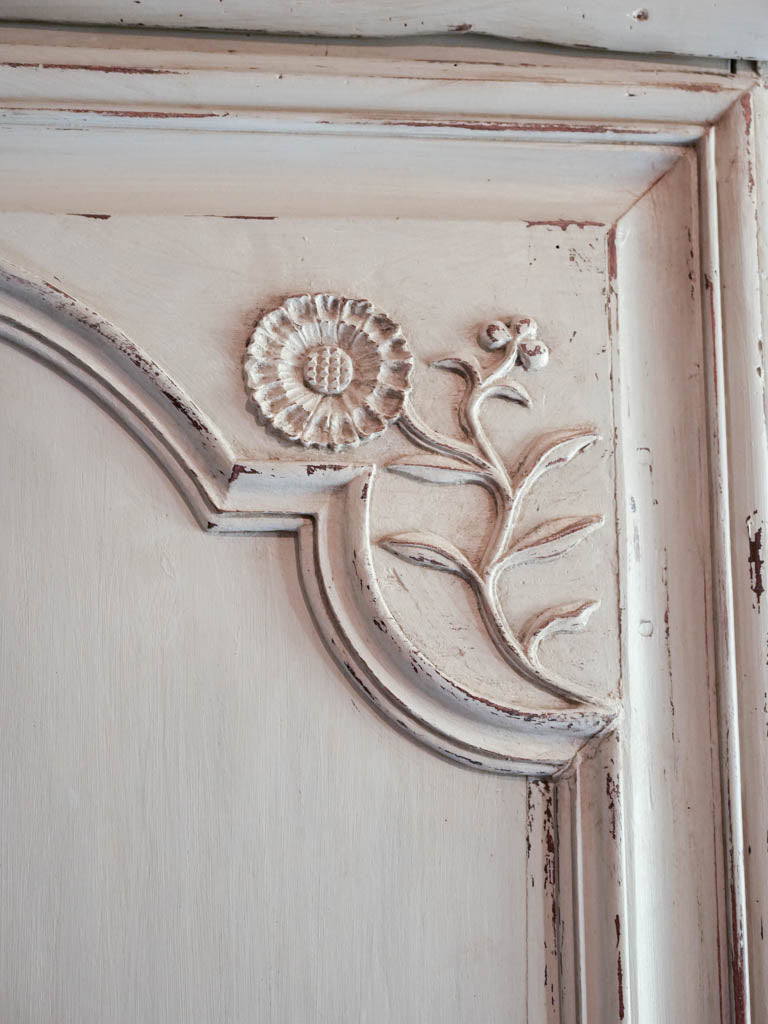 Late 18th century French Provincial Bonnetière w/ Grey Finish - 89¾"