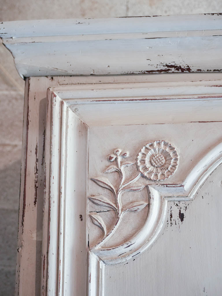 Late 18th century French Provincial Bonnetière w/ Grey Finish - 89¾"