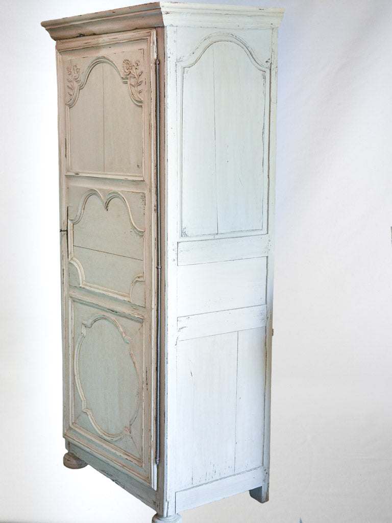 Late 18th century French Provincial Bonnetière w/ Grey Finish - 89¾"