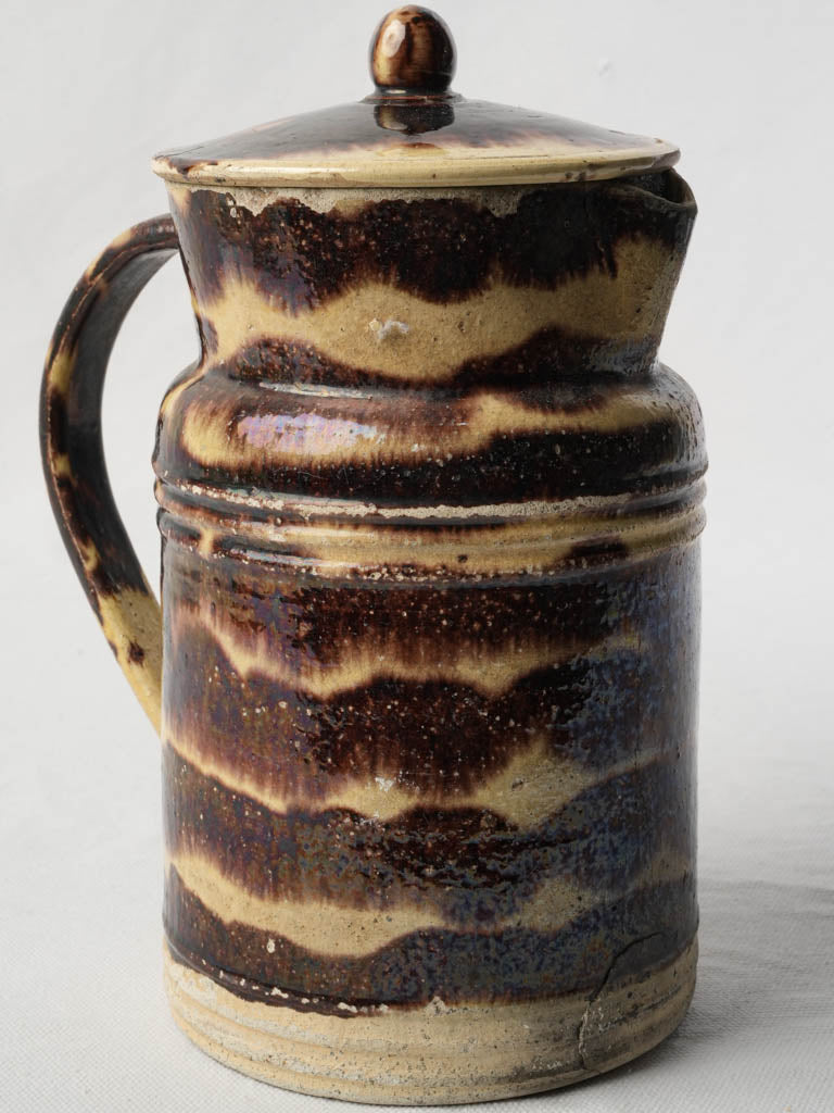 Vintage mottled chocolate pot