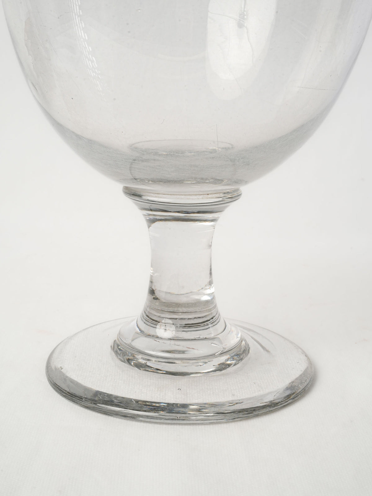 Very Large Hand-Blown Clear Glass Footed Compote, circa 1950s–70s - 11¾"