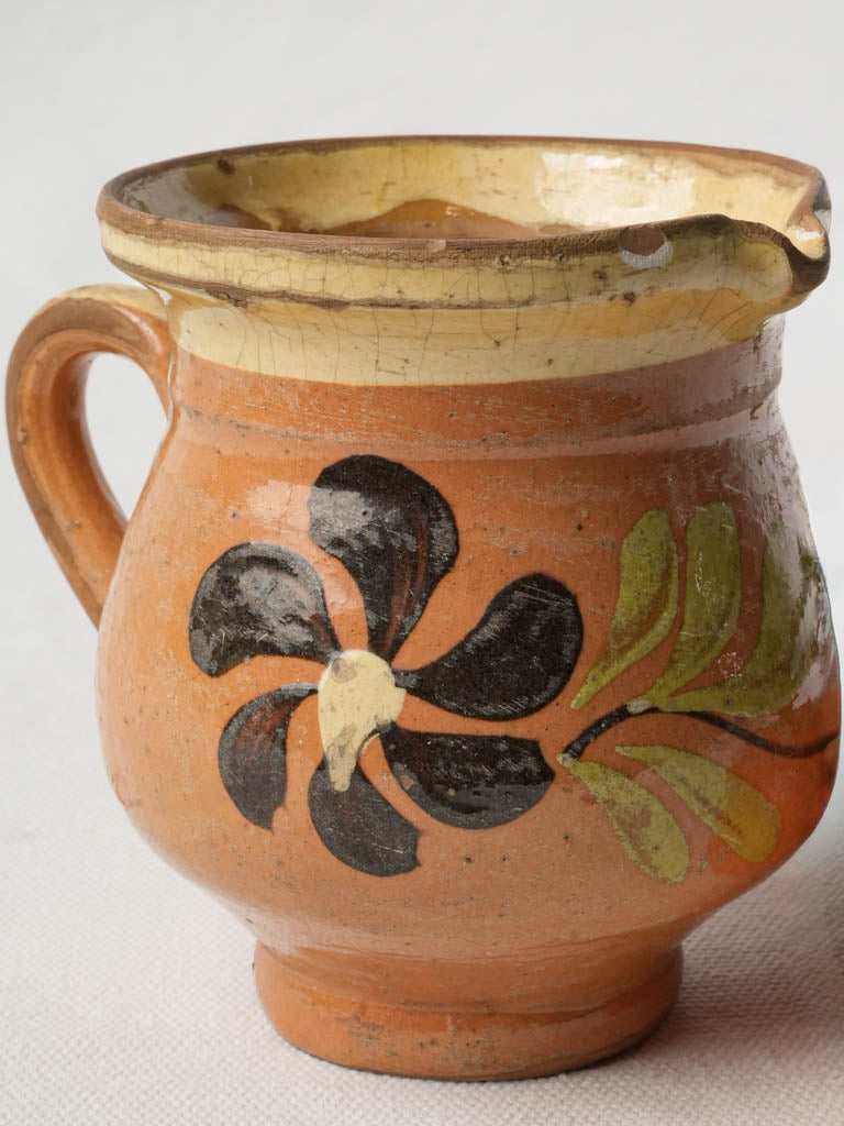 Handcrafted antique terracotta milk jug