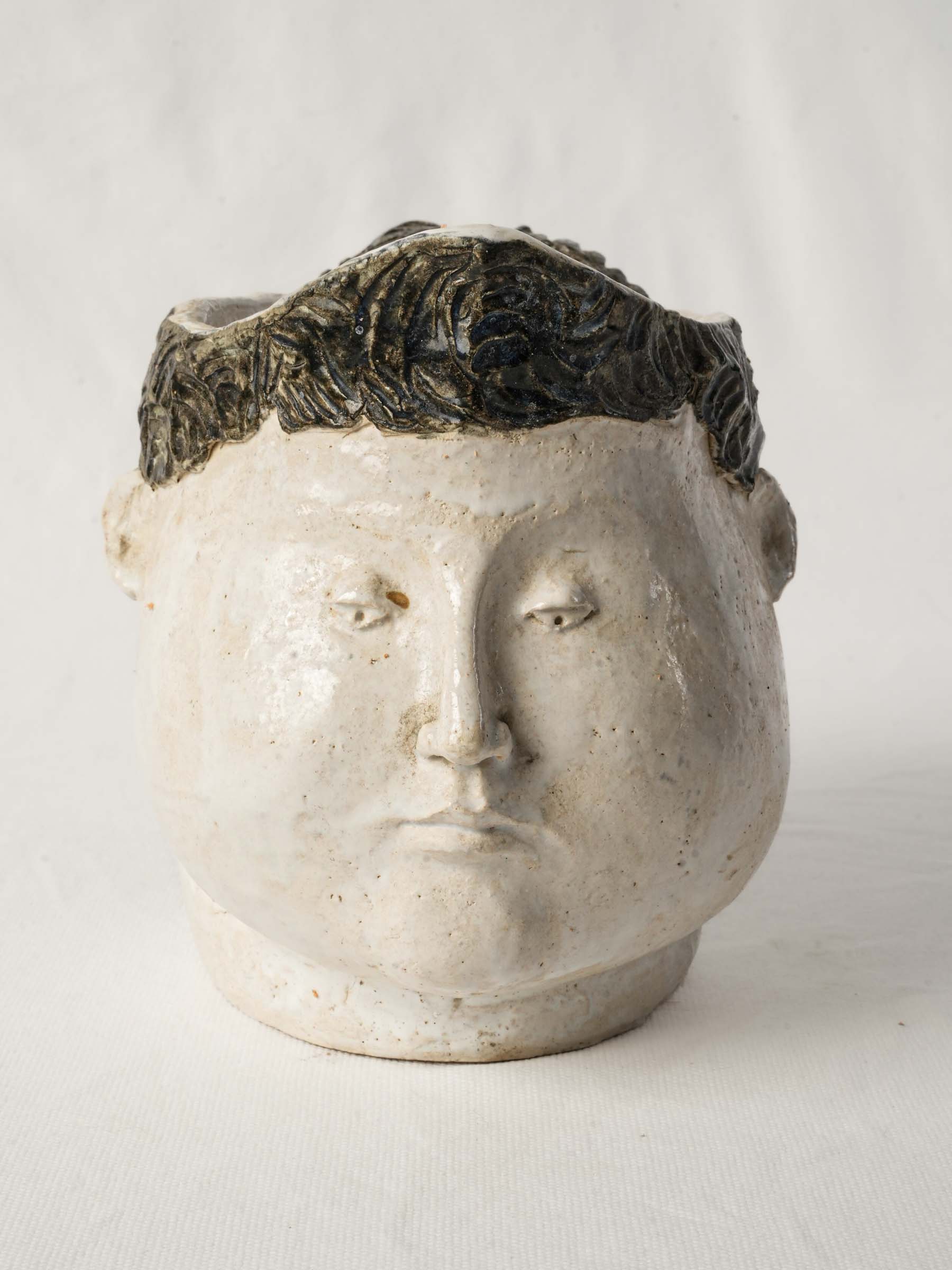 Textured stoneware sculptural object