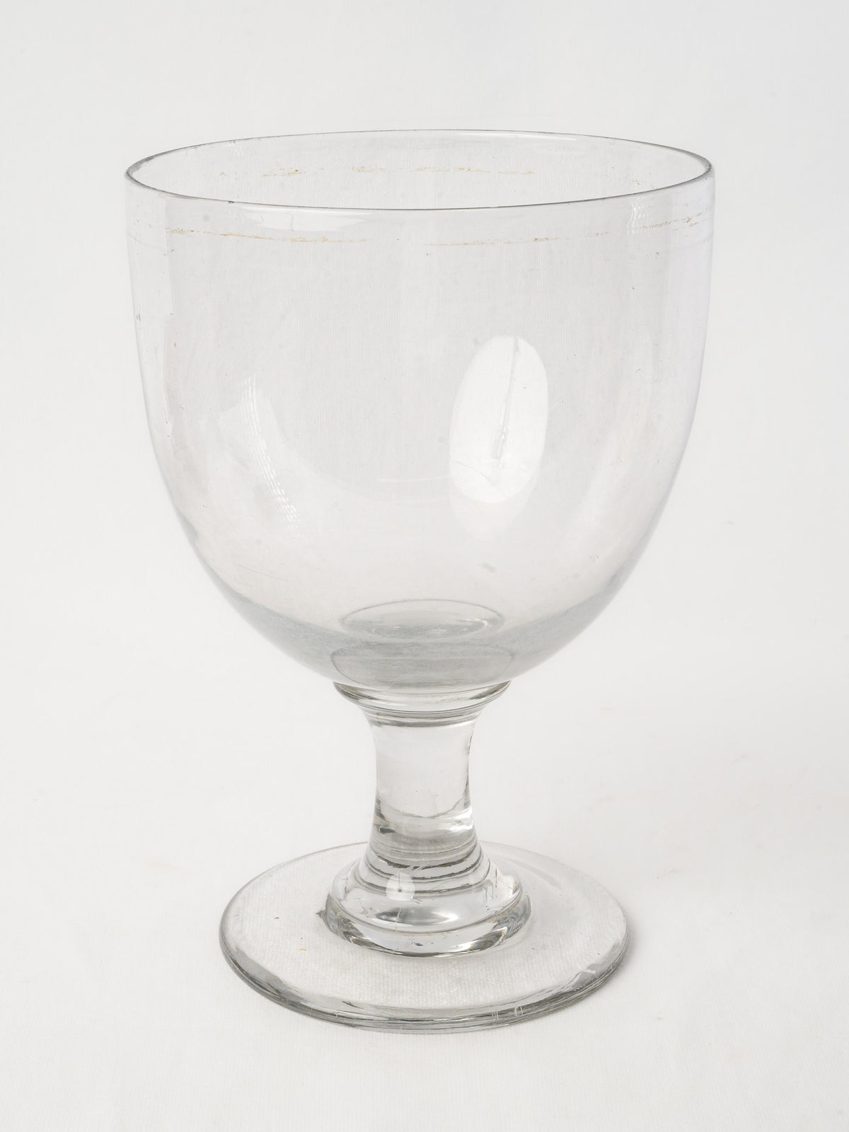 Very Large Hand-Blown Clear Glass Footed Compote, circa 1950s–70s - 11¾"