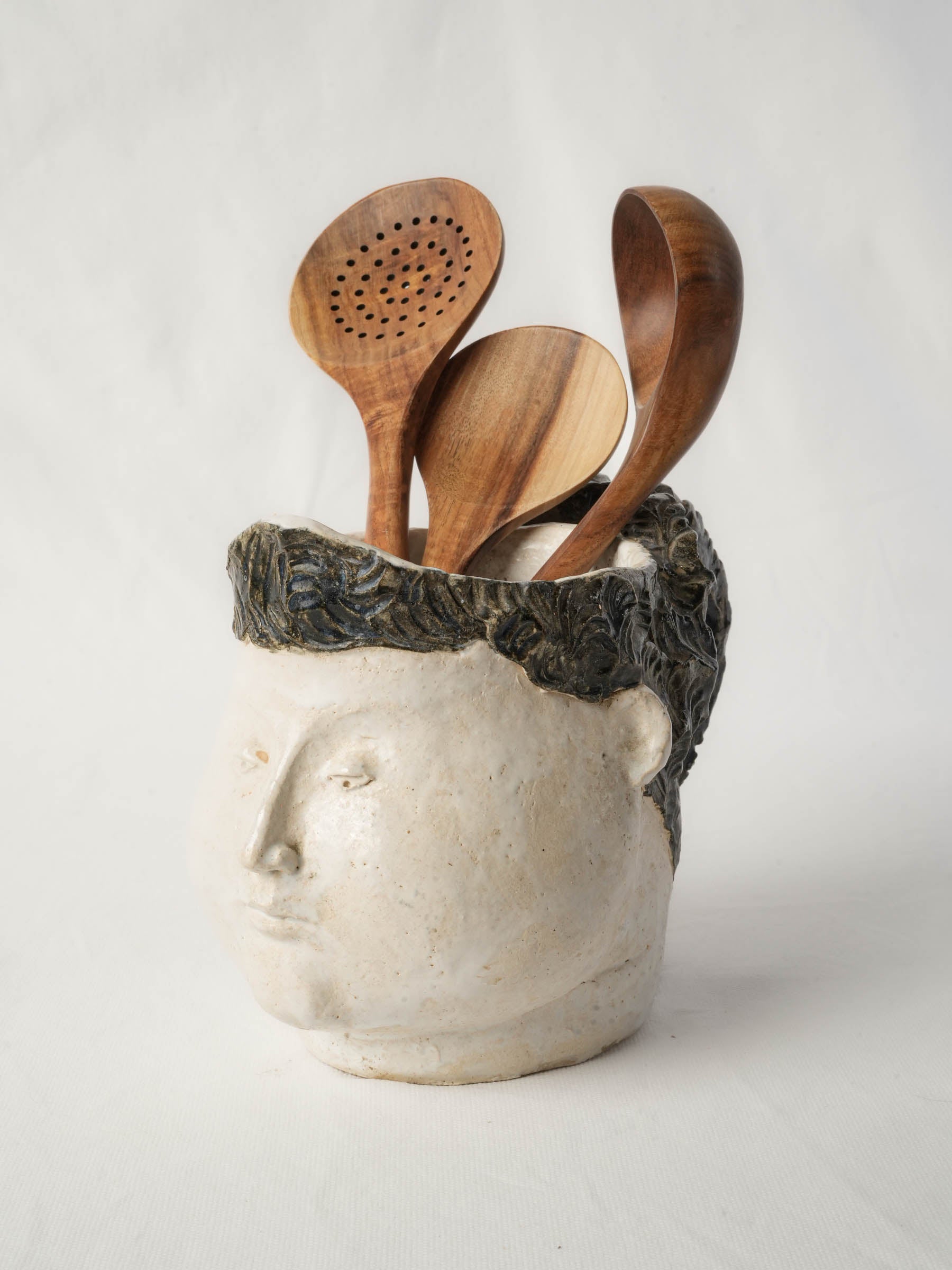 Creamy off-white glazed vase
