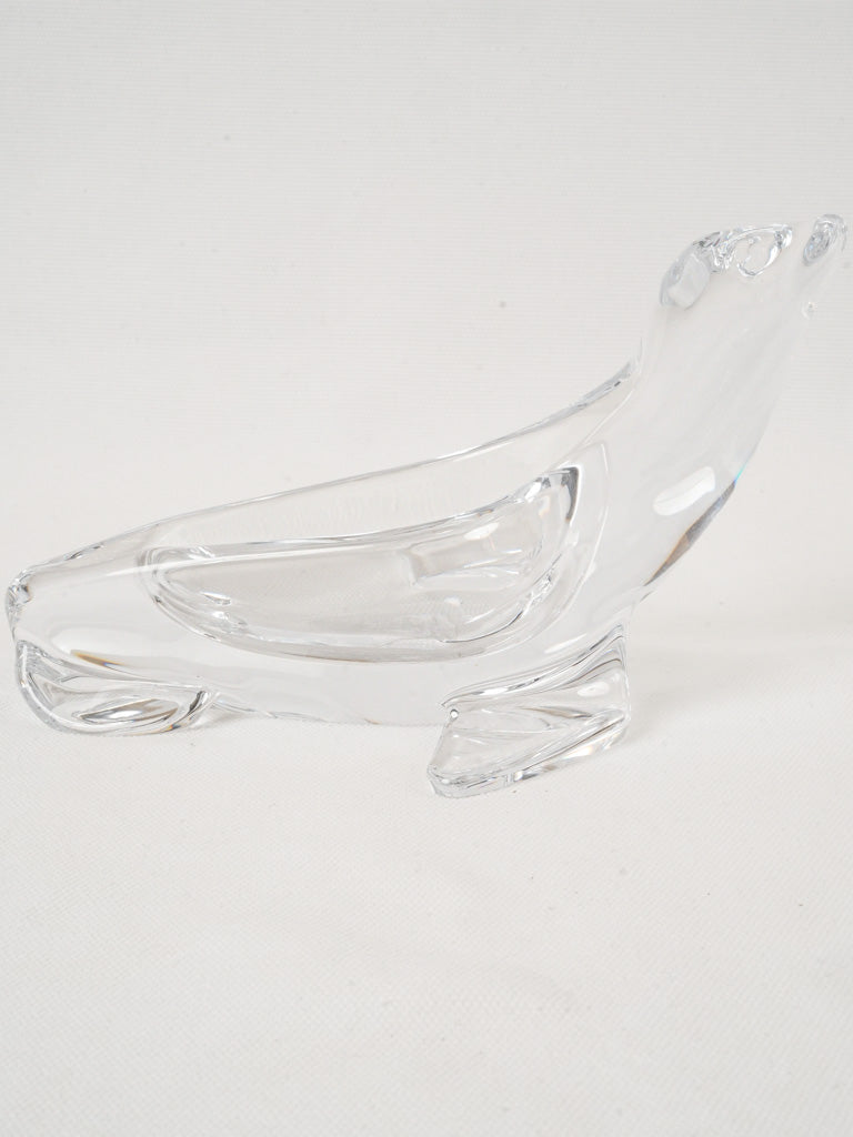Graceful clear decorative piece.
