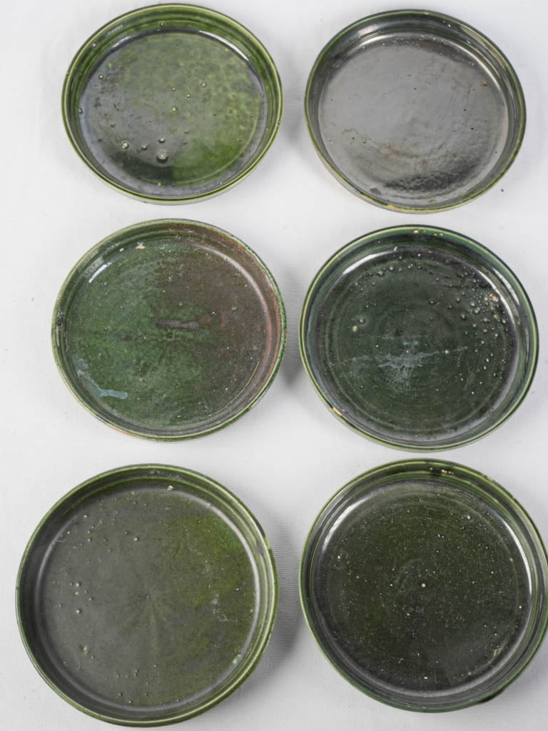 Authentic green artisanal tableware set