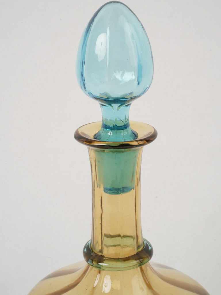 Artistic azure-amber centerpiece