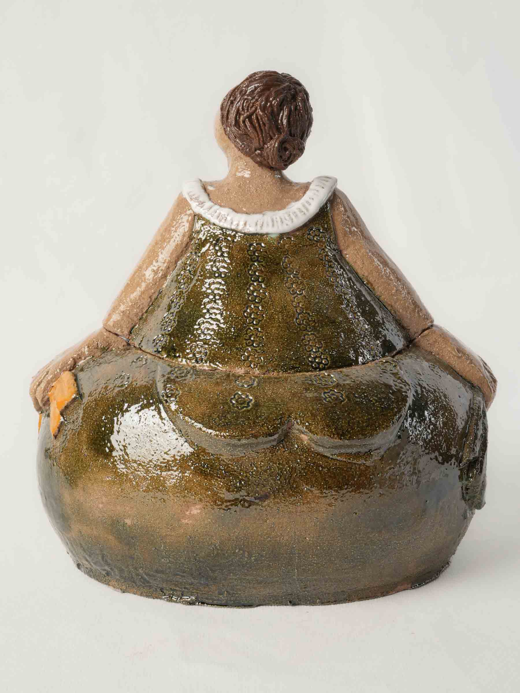 Glossy glazed domestic figure pottery
